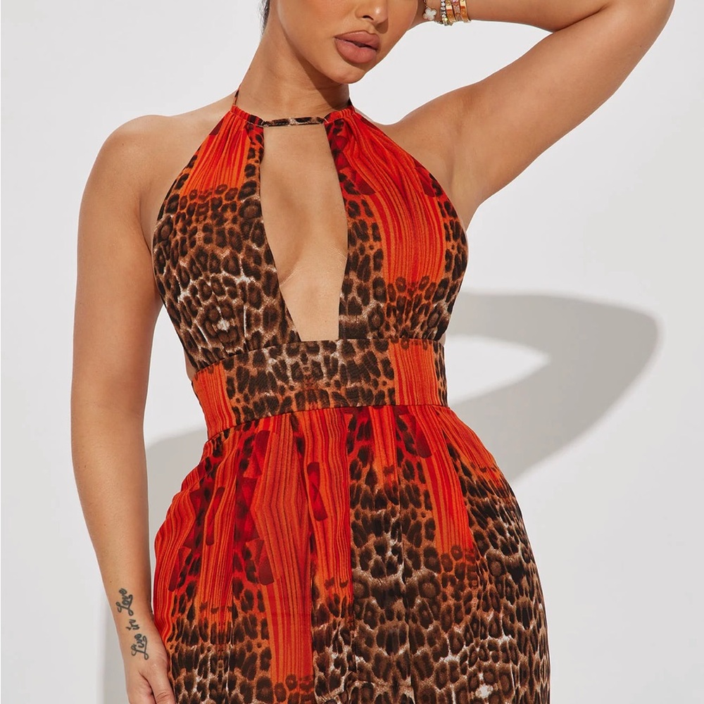 Run Wild Ruffle Maxi Dress - Rust - Picture 2 of 7